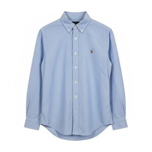 Ralph Lauren Kids Oxford Button Down Shirt Long Sleeve Blue Size M 10-12 - CJ